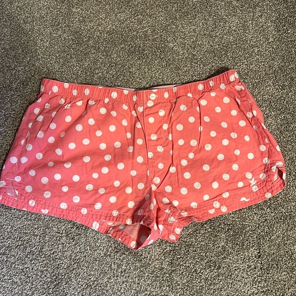 Vintage Aerie Boxer Shorts Pink Polka Dot Small - Picture 1 of 5